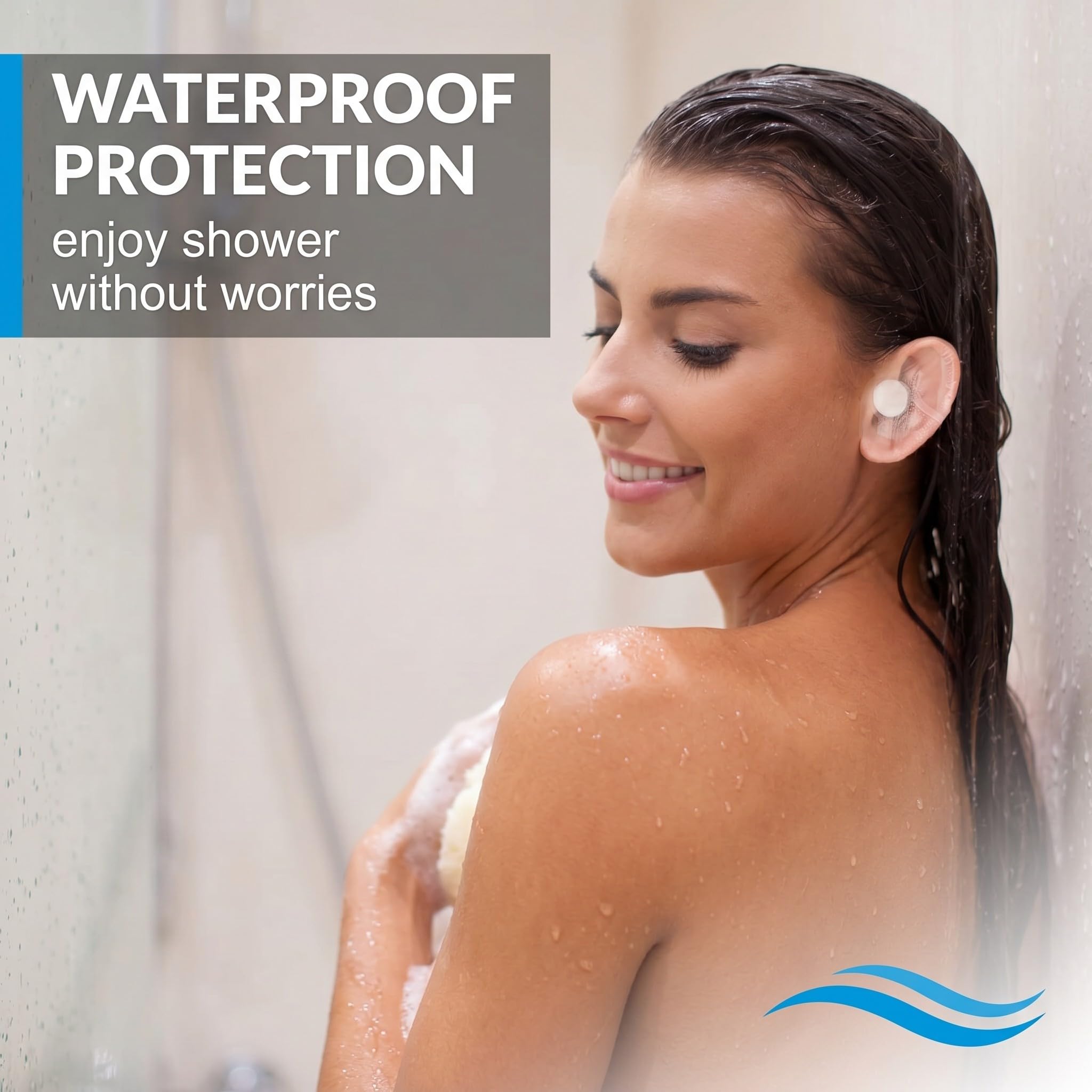 Pegatinas Orejas Adultos Natación Impermeable Protector Oídos 50 Unidades 5.3 x 8.1 cm