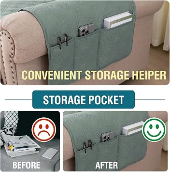 BellaHills Sofa Cover 100% Waterproof Sofa Covers 2 seater Non-Slip Sofa Slipcovers Couch Covers Washable with Elastic Strap Sofa Protectors from Pets Seat Width 55