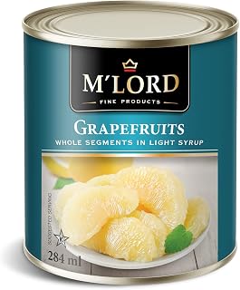 M'Lord Grapefruit, Light Syrup, Delicious Juicy Flavour, Low Calorie, 284ml