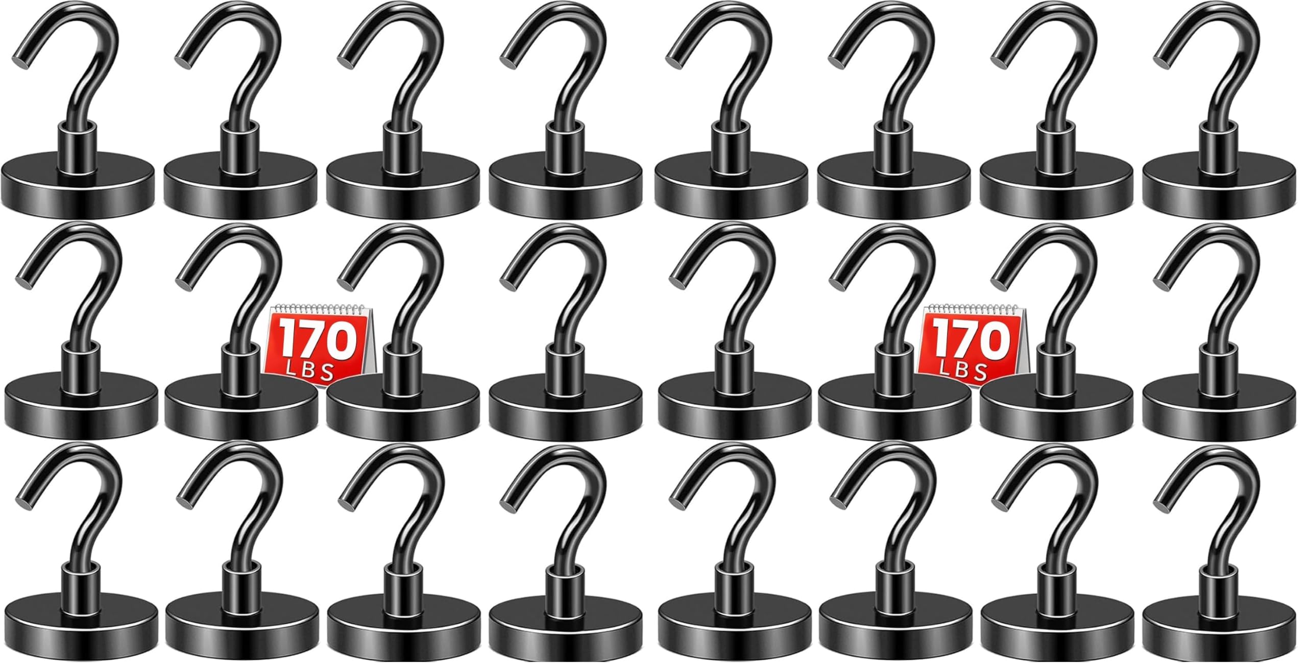 DIYMAG Magnetic Hooks - 170lb Heavy Duty -8