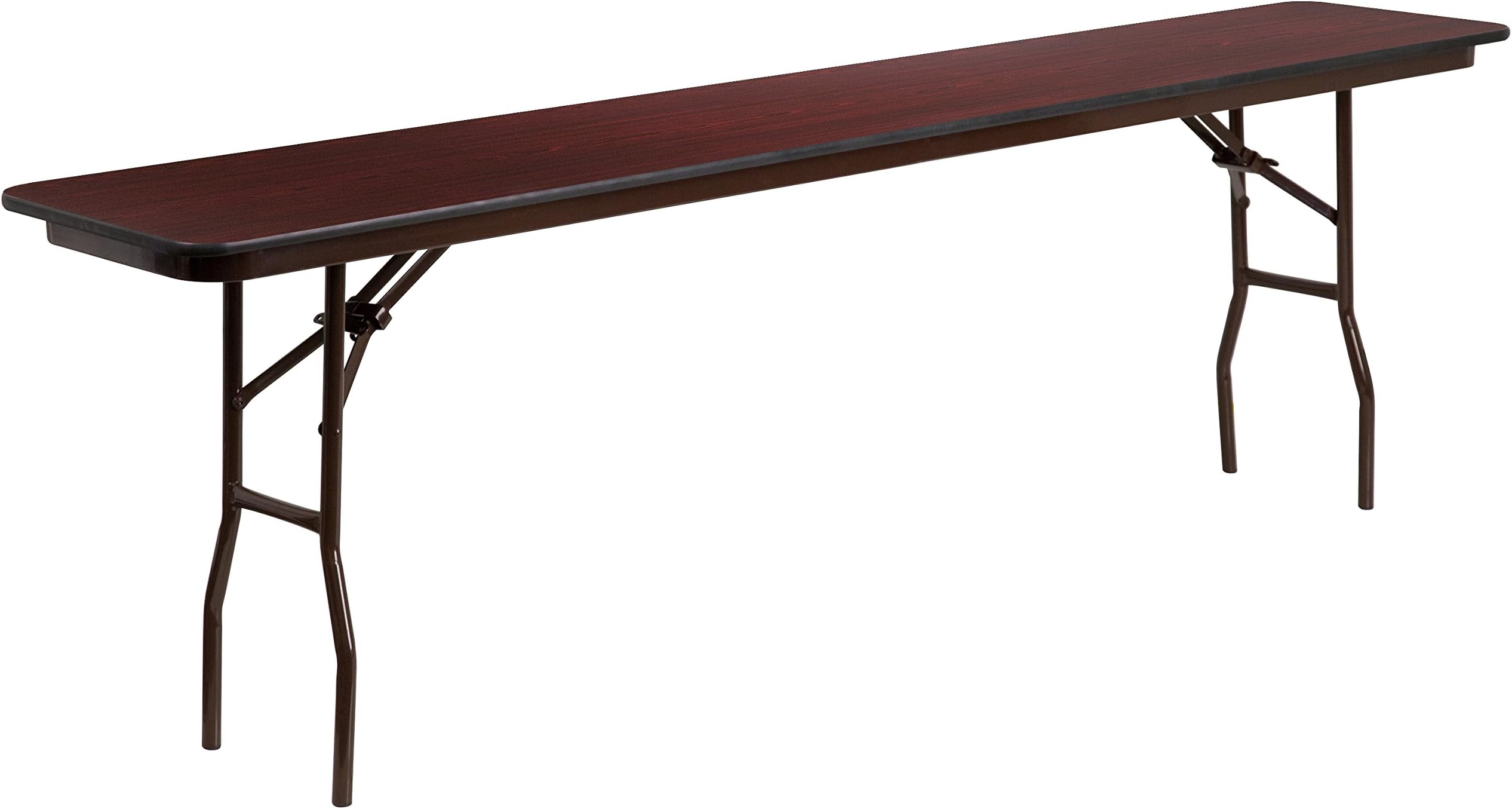 Flash Furniture Frankie 8-Foot Mahogany Melamine Laminate Folding Training Table