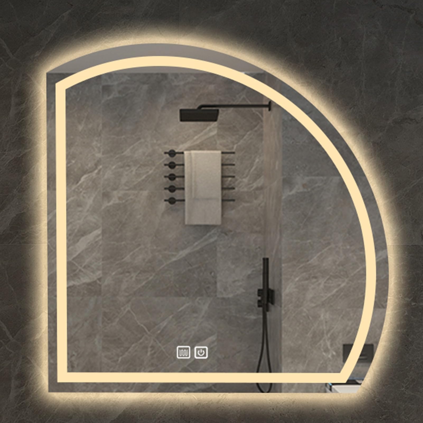 Miroir de courtoisie esthétique sans cadre aux finitions haut de gamme R(B)