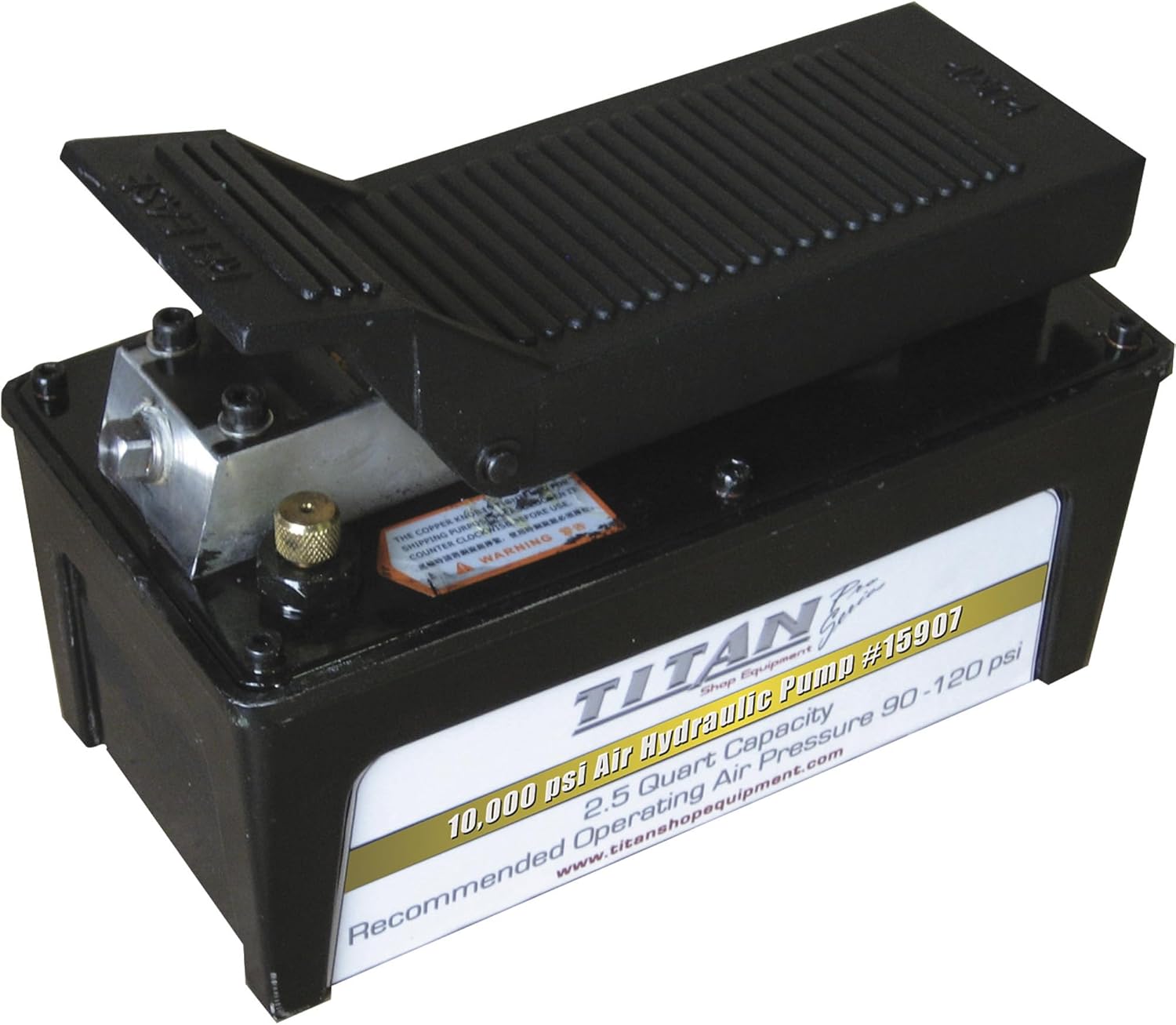 AME INTL 3,900 PSI 2.5 Quart Titan Air Hydraulic Pump with Aluminum Reservoir (15907)
