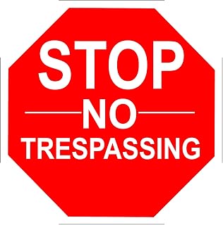 Stop No Trespassing Sign Private Property Driveway Restriction Warning Notice Do Not Enter Aluminum Metal 12"x12" Sign Plate