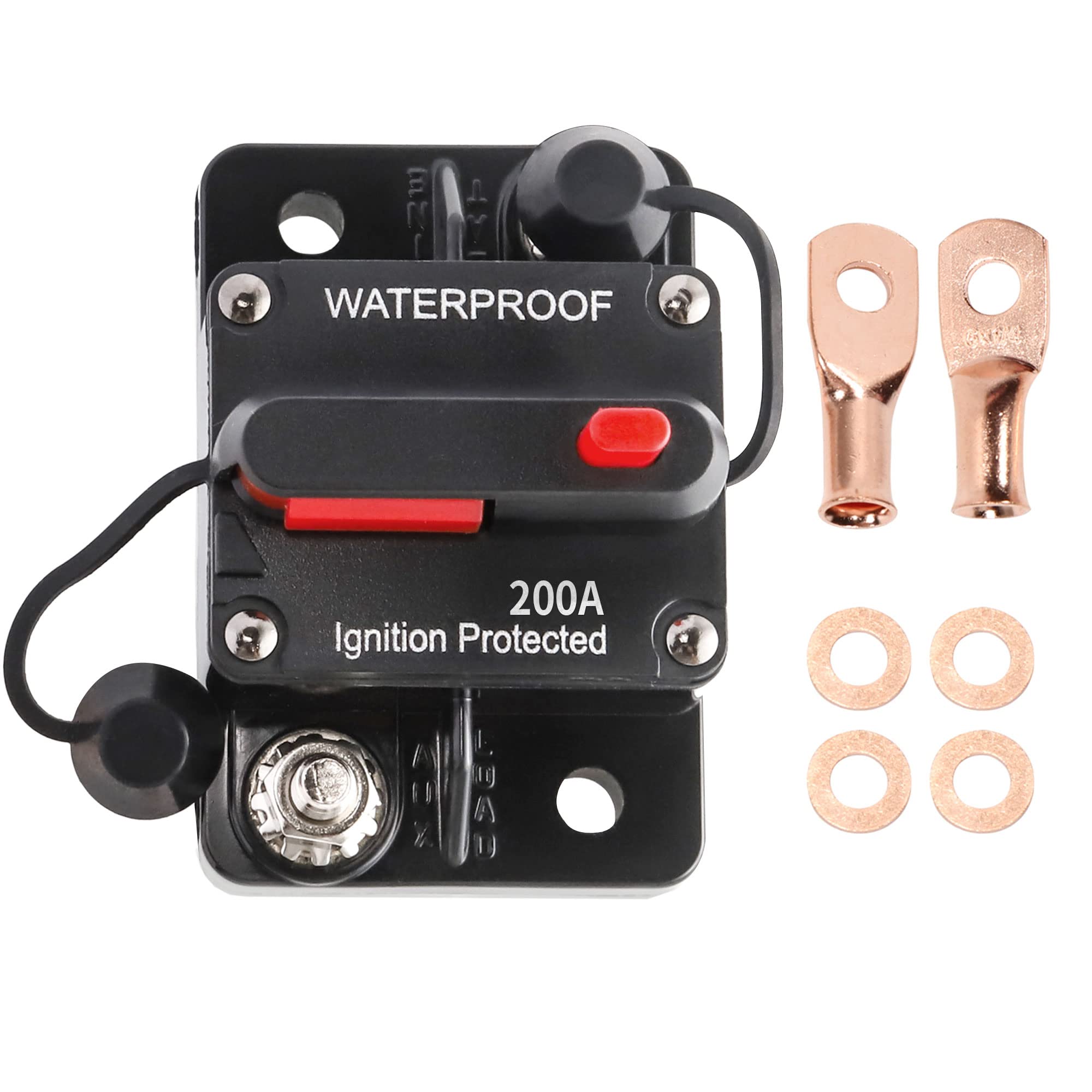 Buy RED WOLF 200 Amp Circuit Breaker with Wire Lugs Copper Washer