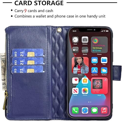 Miniatura 4 de Asuwish Funda de teléfono para iPhone 12 Pro Max 6.7 con protector de pantalla de vidrio templado y tarjetero de cuero para iPhone 12promax 5G i 12s