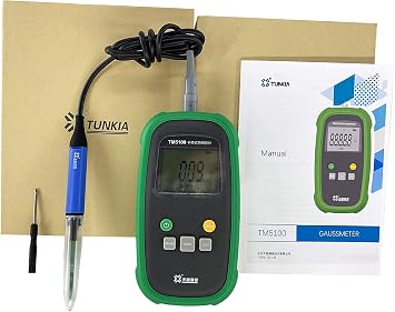 Digital Handheld Gauss Meter Magnetic Tesla Meter 1% Accuracy For Permanent Magnetic Materials,Mechanical Parts Magnetic,DC Constant Magnetic Field,Magnetic Separator,Iron Remover Etc