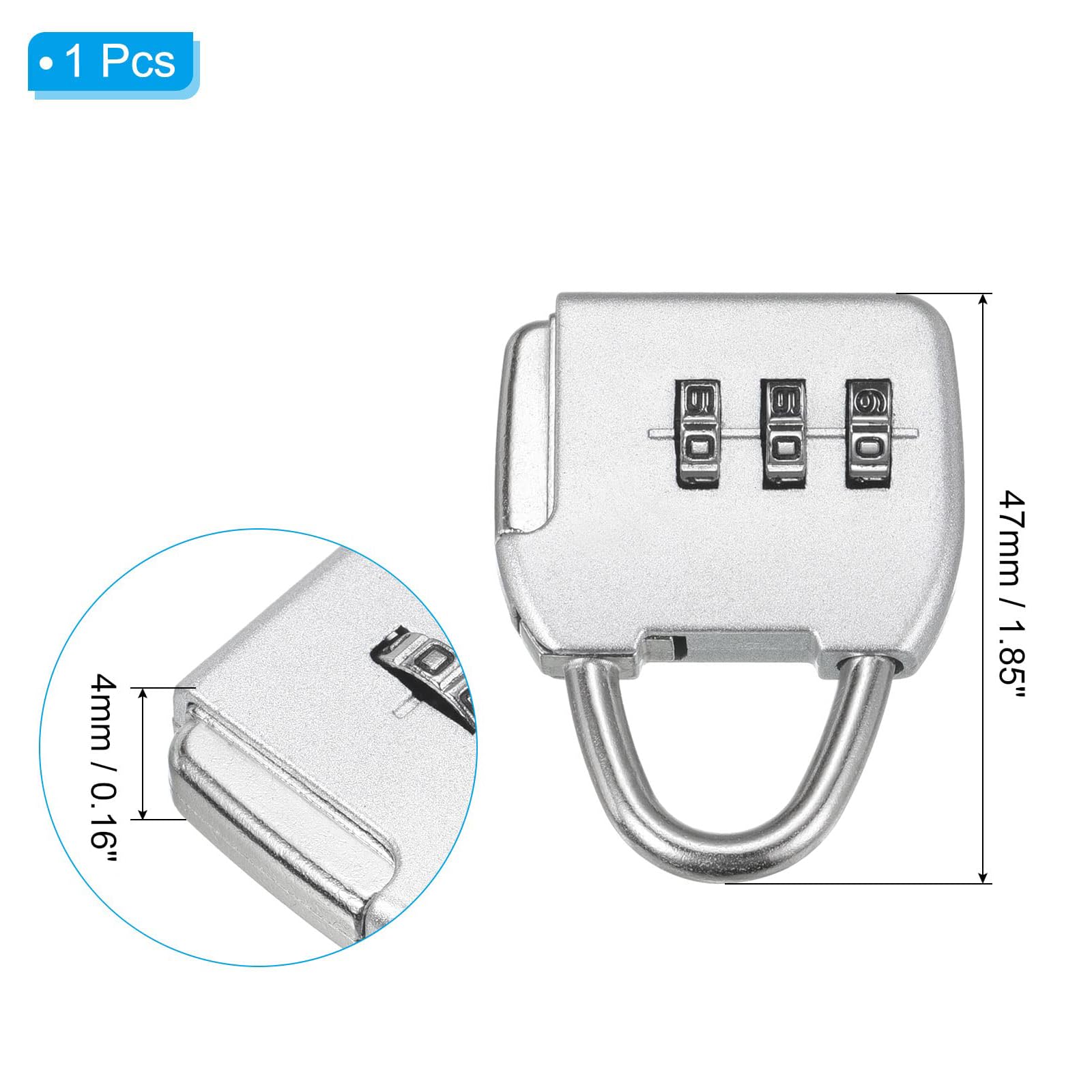 TOP-VIGOR Security Steel Cable with 3 Digit Combination Lock, 3Ft Coated Safety Wire Rope Double Loop Padlock - Image 2
