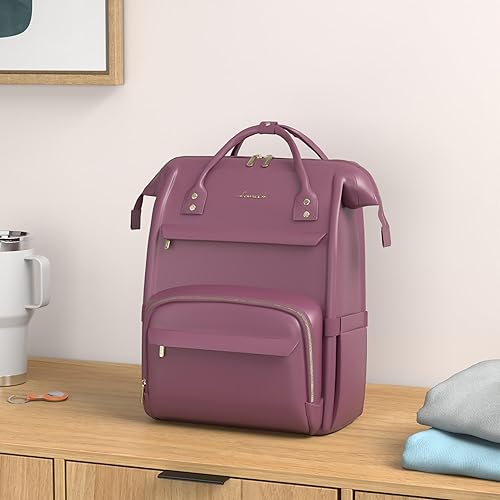 Miniatura 123 de LOVEVOOK Mochila para laptop para mujer, mochila para mujer a la moda, Negro, 15.6 pulgadas