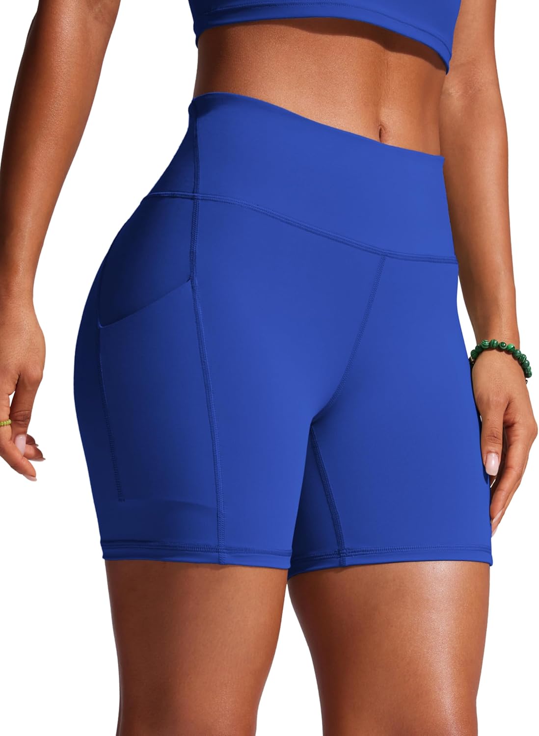 CRZ YOGA Womens 6'' Swim Board Shorts High Waisted Quick Dry Bathing Bottoms Swimsuit Trunks with Liner and Pockets