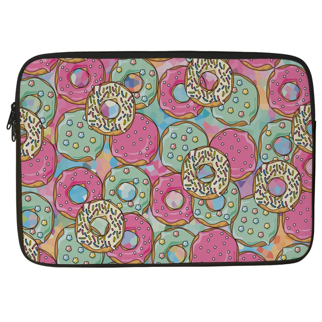 Crazyify Donuts Printed Laptop Sleeve/Laptop Case Cover/Laptop Bag 14 inch with Shockproof & Waterproof Linen On All Inner Sides | MacBook/Laptop Sleeve for Men & Women (B0B49NMBL2) Amazon Price History, Amazon Price Tracker