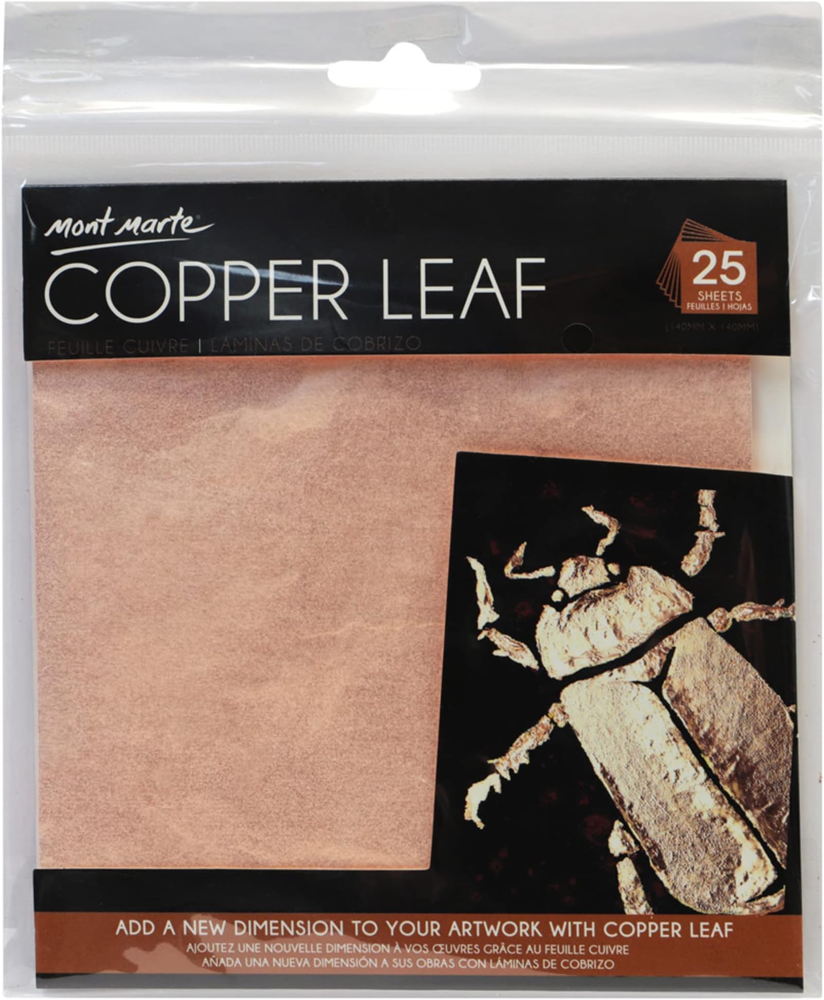 Mont Marte Imitation Silver Copper - 25 Sheets (Copper)