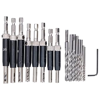 17Pcs Self Centering Drill Bits Set 1/4