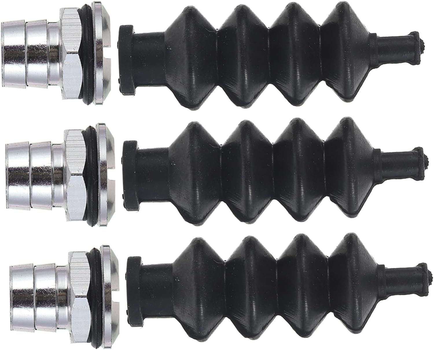 3 Sets Rc Boat Waterproof Push Rod Seal Bellow with Aluminum Mount