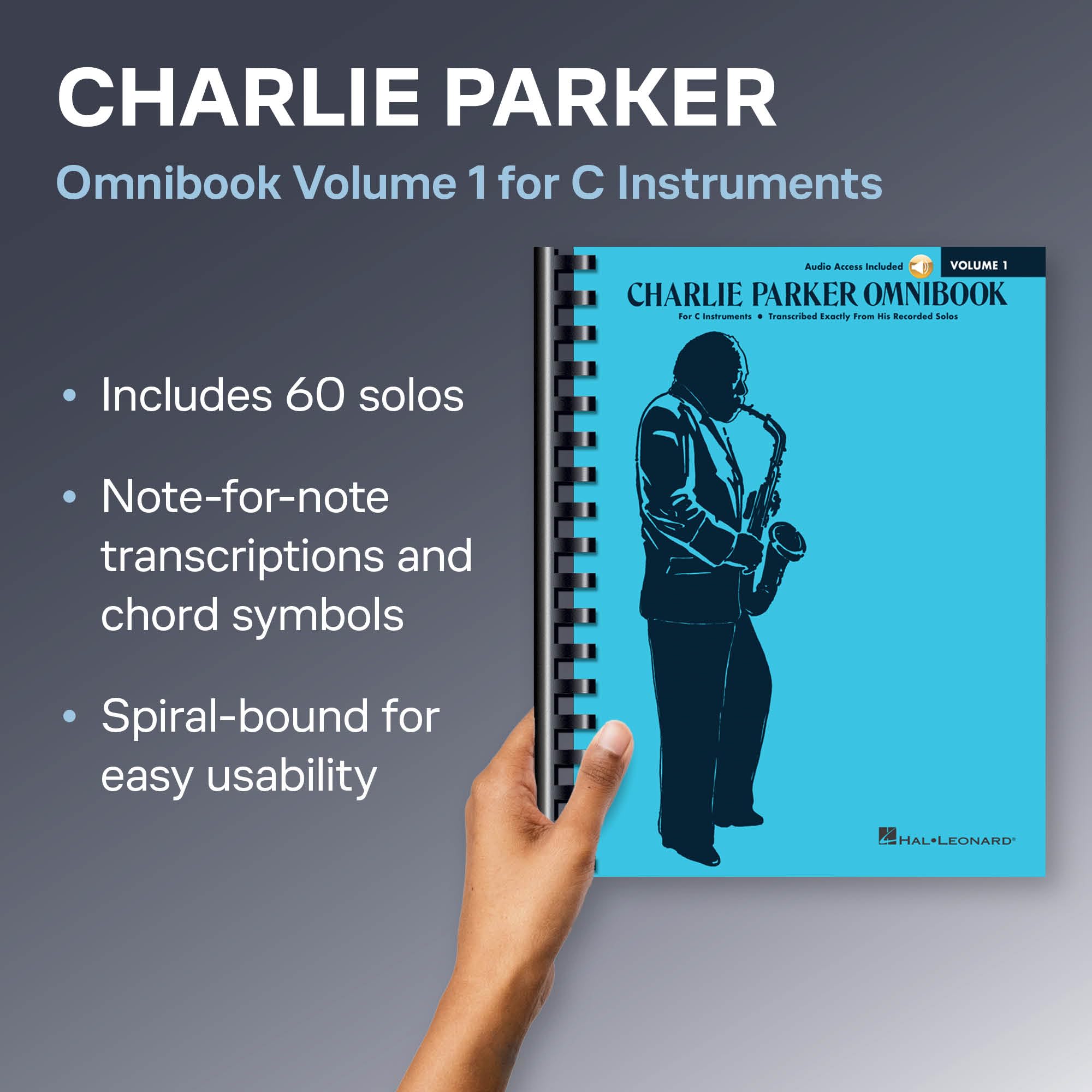 Charlie Parker Omnibook: C Instruments Edition, Transcribed Solos with Downloadable Audio