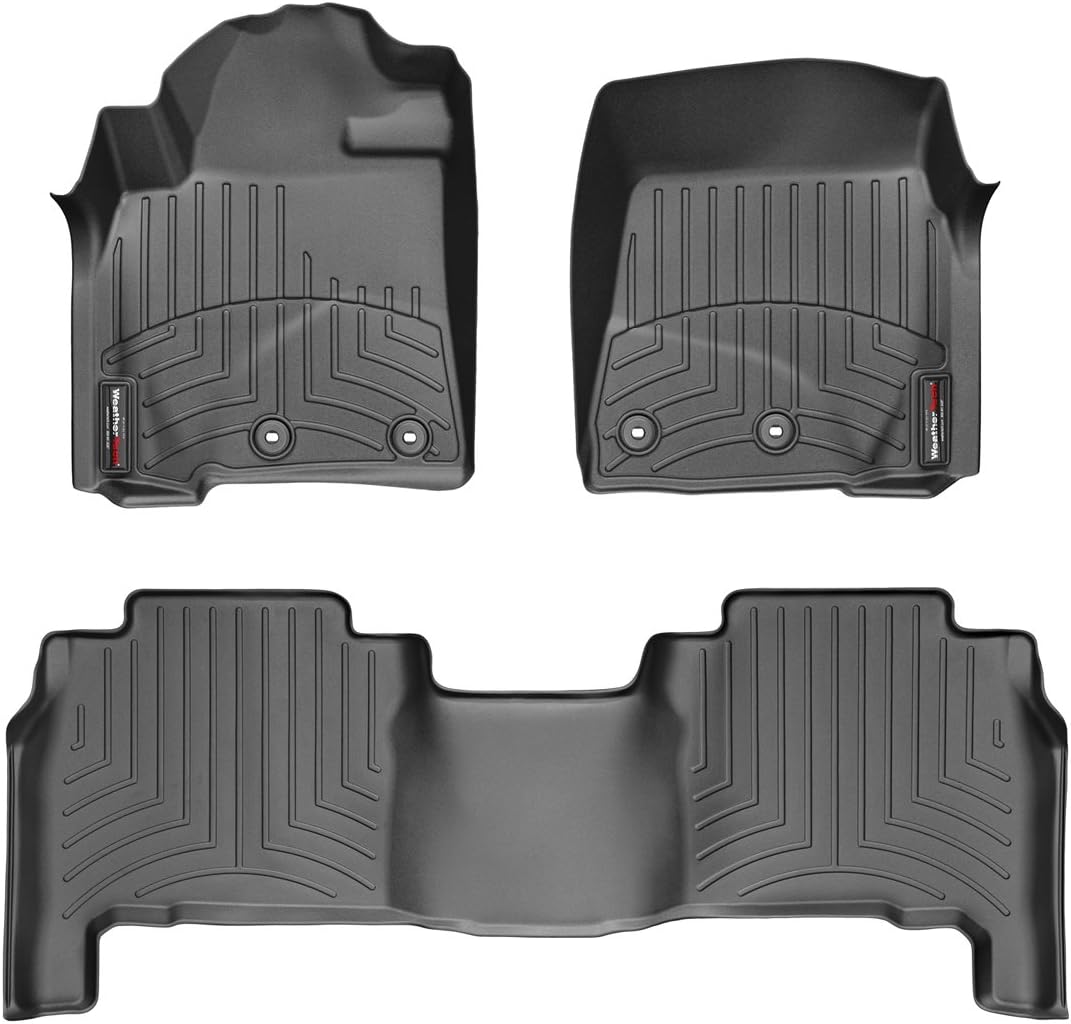 WeatherTechDigitalFit Front and Rear Floorliner Mats for Toyota Land Cruiser 200, Black
