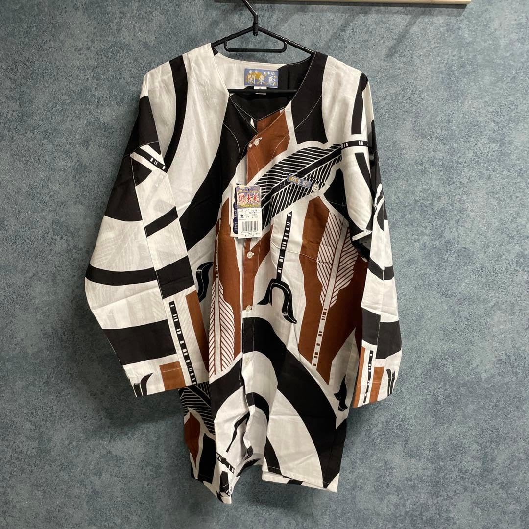 Mango】産着 祝着 黒×ベージュ 鷹 紋なし 男の子 襦袢付き Mango様専用