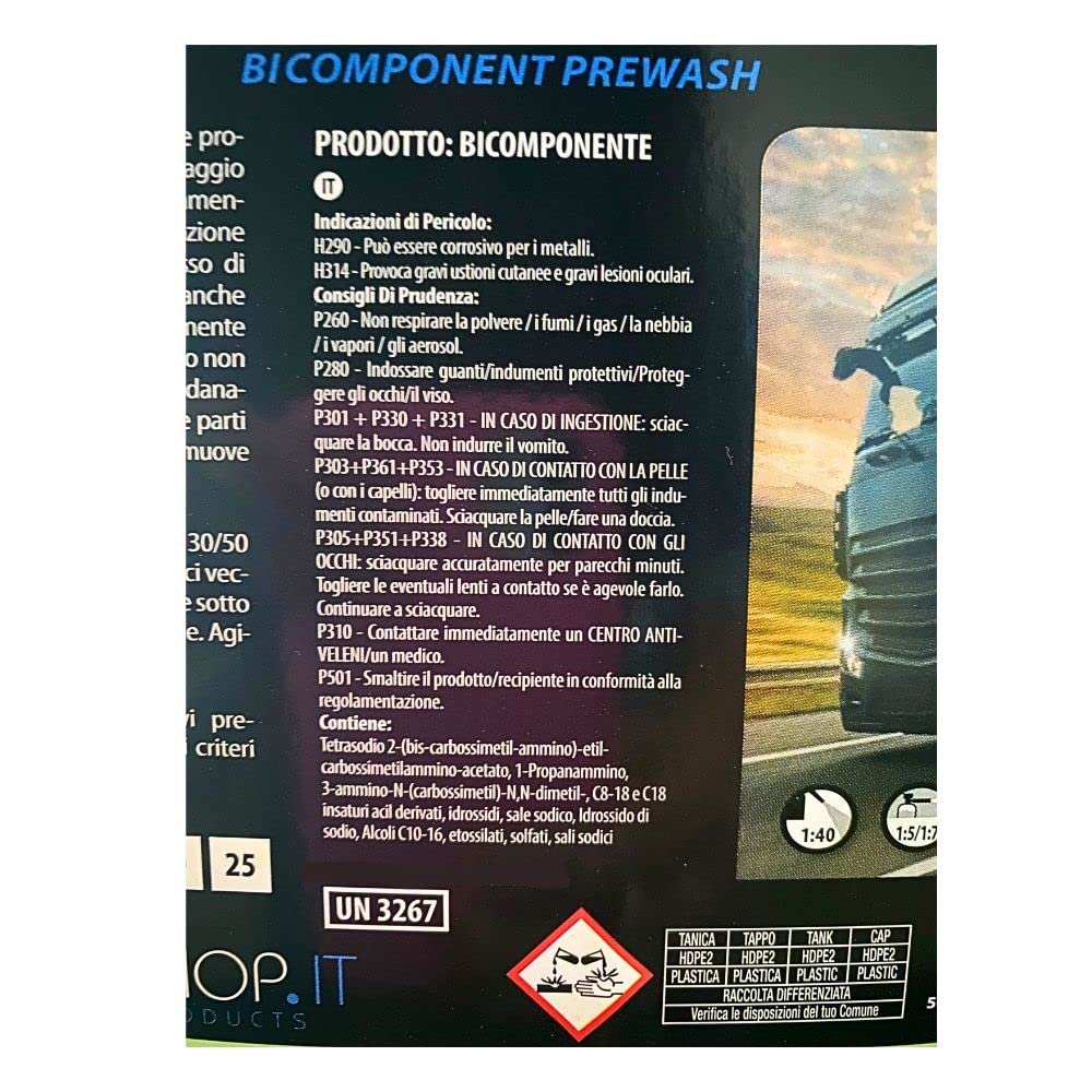 Detergente Sgrassante Concentrato Bicomponente-Bifase Doppia Azione 10 Kg