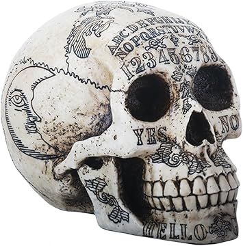 SUMMIT COLLECTION Paranormal Skull Head with Ouija Symbols Collectible Figurine