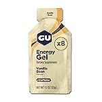 GU Energy Original Sports Nutrition Energy Gel, 8-Count, Vanilla Bean