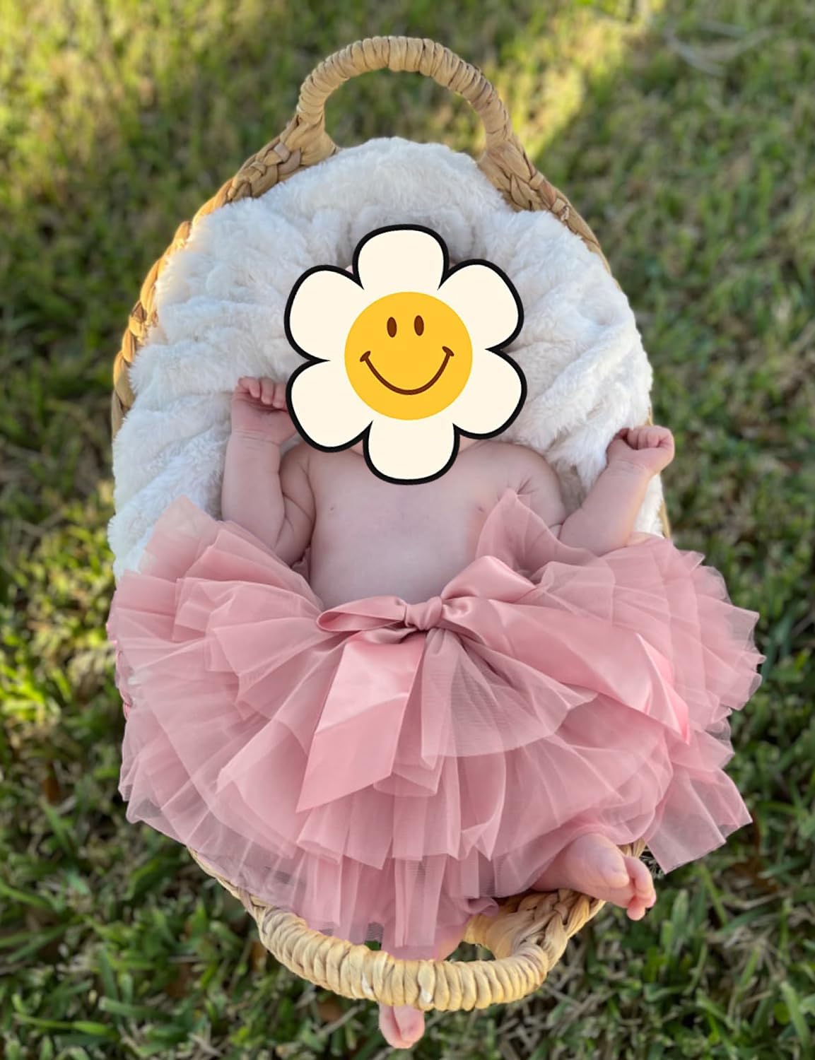 AGQT Baby Girls Soft Fluffy Tutu Skirt with Diaper Cover,Toddler Girl Tutu Skirt Sets with Flower Headband 0M-3T