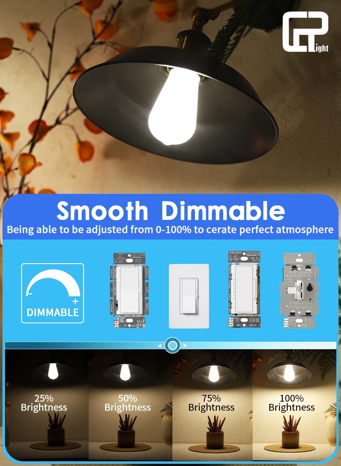 Dimmable Opal Edison Bulbs, ST58 = ST19 4000K Neutral White, 8W 80W 800LM, E26 Base, Vintage Milky Glass Decorative LED Light Bulbs, 90+ CRI, for Living Room, Home Decor, Ceiling Fan, 8 Pack
