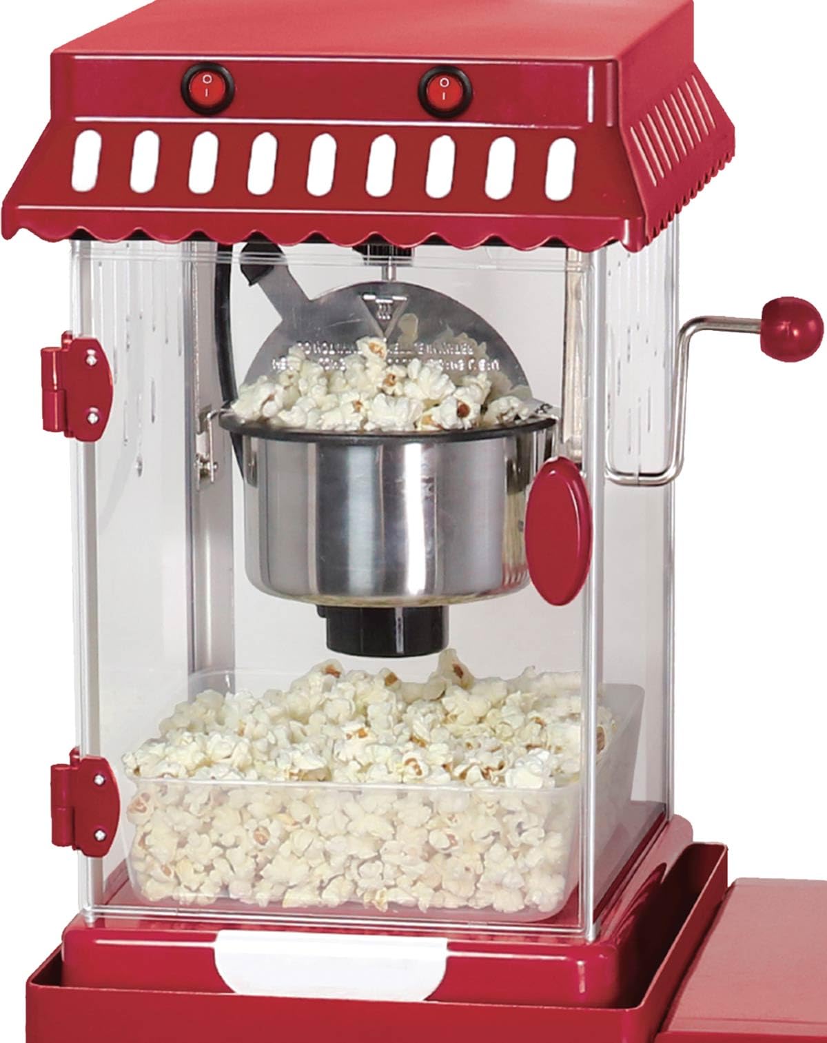 Retro XXL Popcorn-Maschine mit Wagen 1,15 Meter hoch Großer Popcorn-Maker Epiq 80001270 - Ein Hingucker auf jeder Party