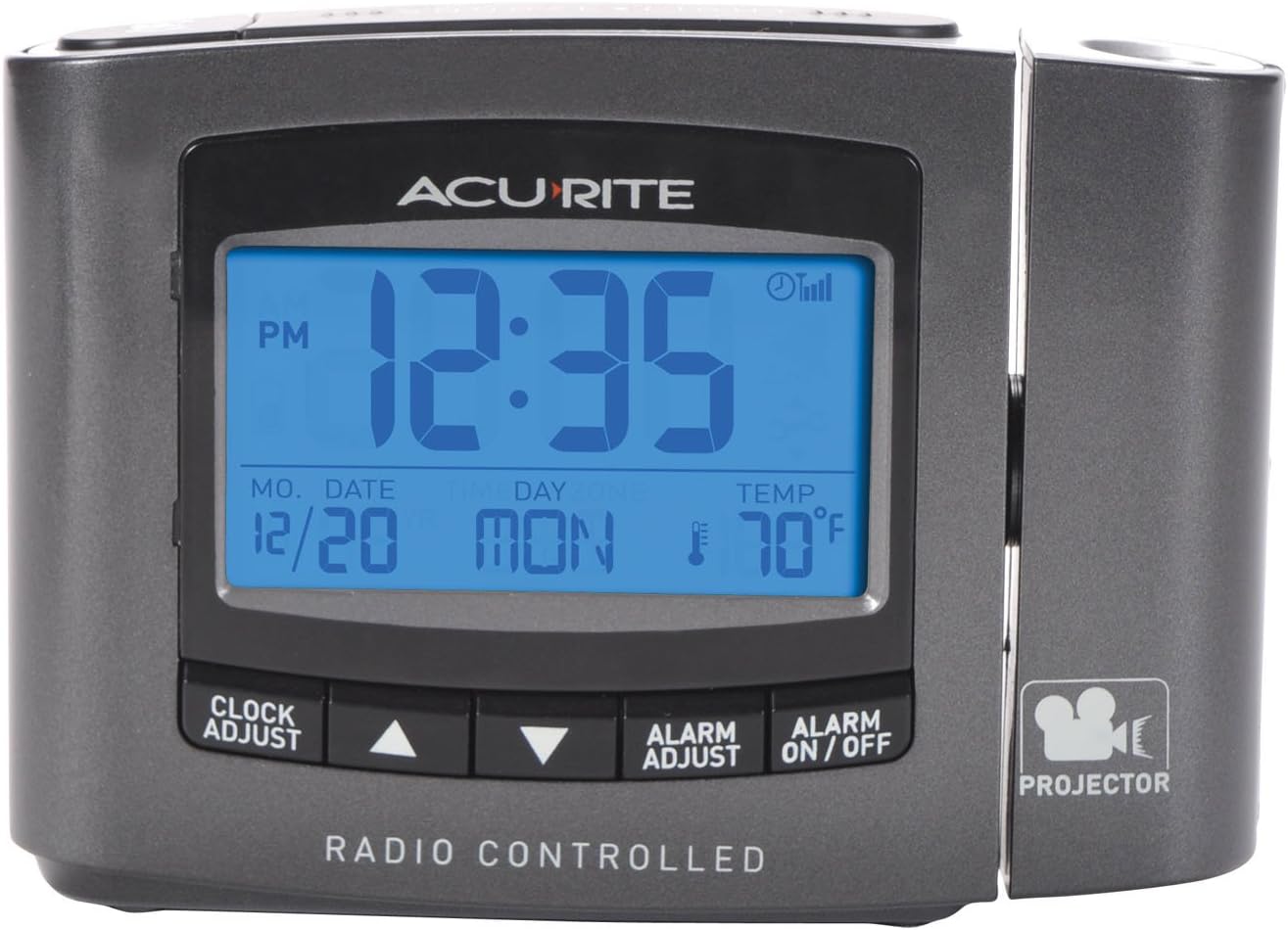 AcuRite 13239A1 Atomic Projection Clock with Indoor Temperature