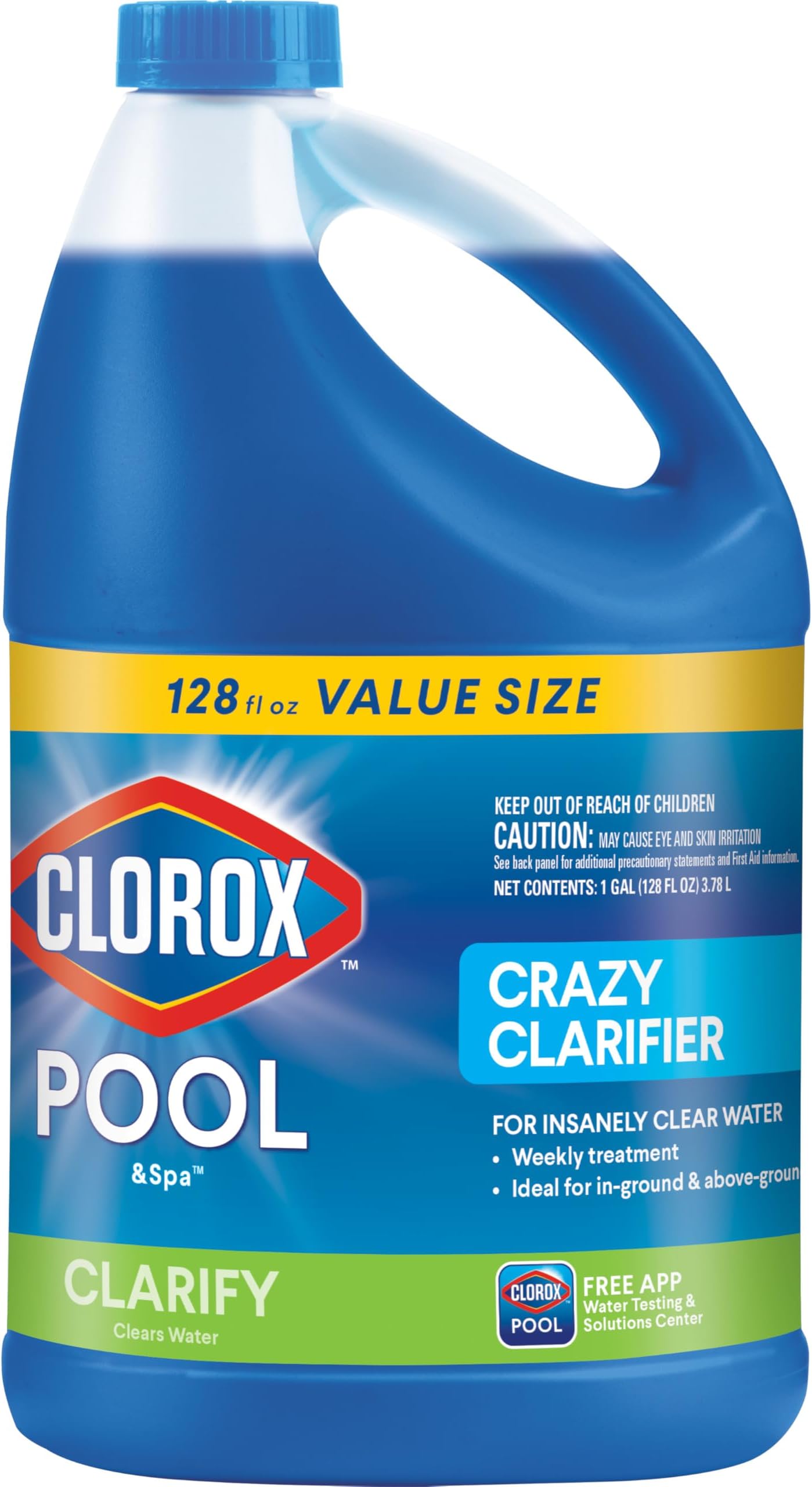 Swimming Pool Crazy Clarifier, Creates Crystal Clear Pool Water, 128 Fl Oz (Pack of 1)