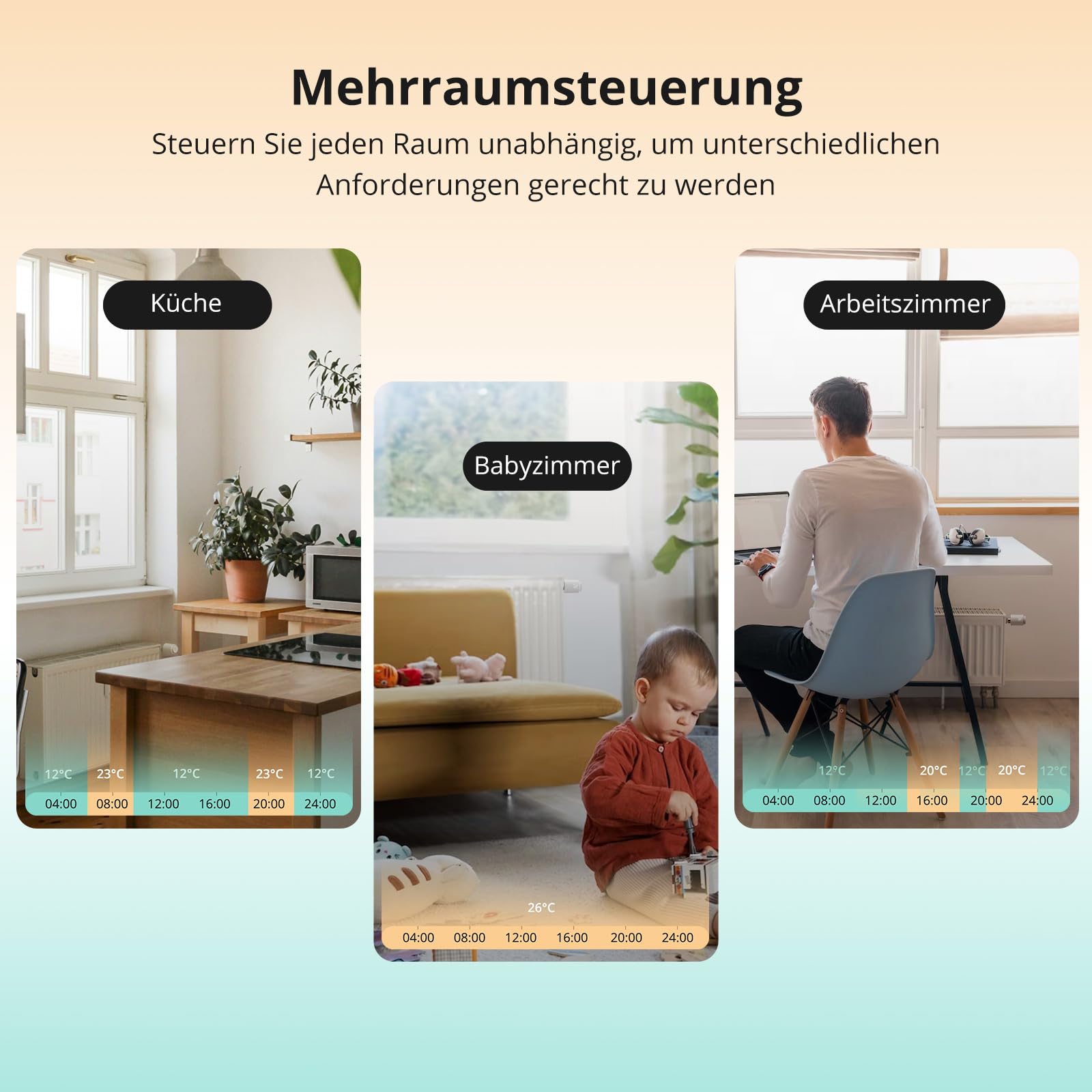 SONOFF TRVZB Zigbee Smartes Heizungsthermostat,4 Stück Smarte Heizkörperthermostat, Energiesparen, Zeitplan, Smart Thermostat, kompatibel mit Alexa/Google Home/Home Assistant, Benötigt Zigbee 3.0 Hub