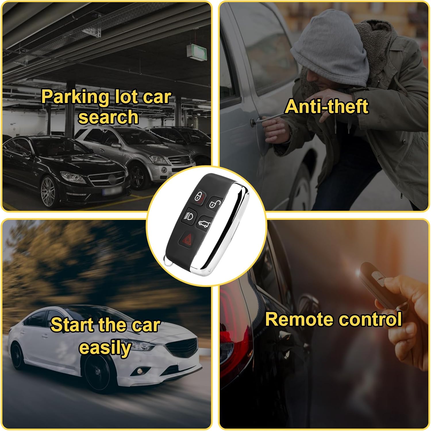 Smart Key Fob fits for Land Rover LR2 LR4 2012-2016, Range Rover Sport Evoque 2012 2013 2014 2015 2016 2017 Keyless Entry Remote Control Replacement, KOBJTF10A