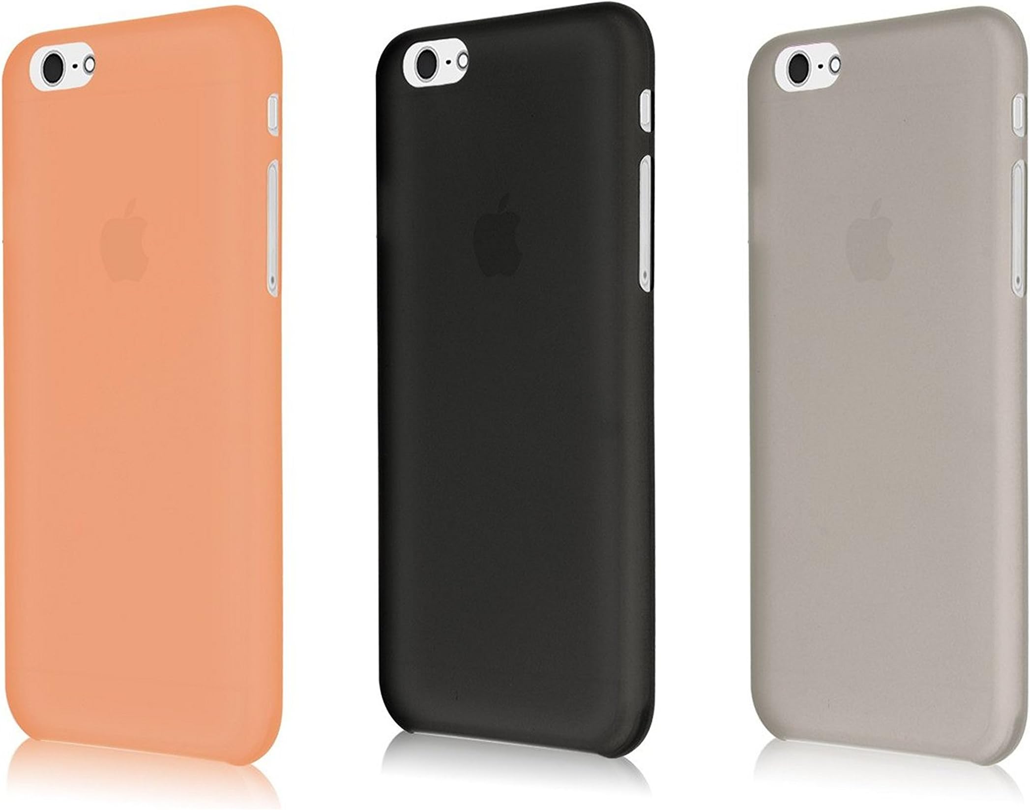 iPhone 6 (4.7) case, 3 Pack SquareTiger [ Slim & Trim ] Protective Cover Matte Finish Strengthens Grip Dynamic Colored cell phone case for iPhone 6 (4.7) (ORANGE, GREY, BLACK)