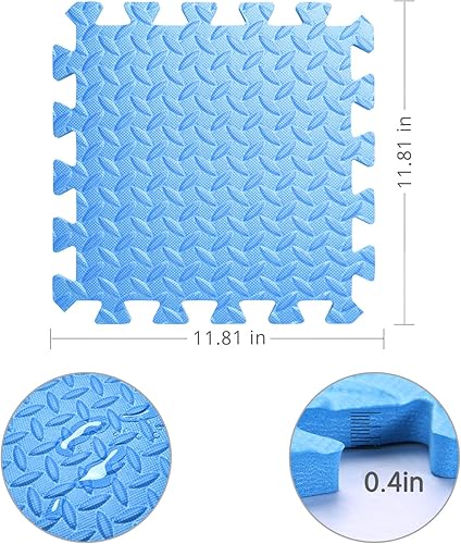 Miniatura 149 de Tapete de juego de espuma para bebé, tapete entrelazado de 0.4 pulgadas de grosor con colores sólidos, tapete de juego suave y no tóxico, tapete