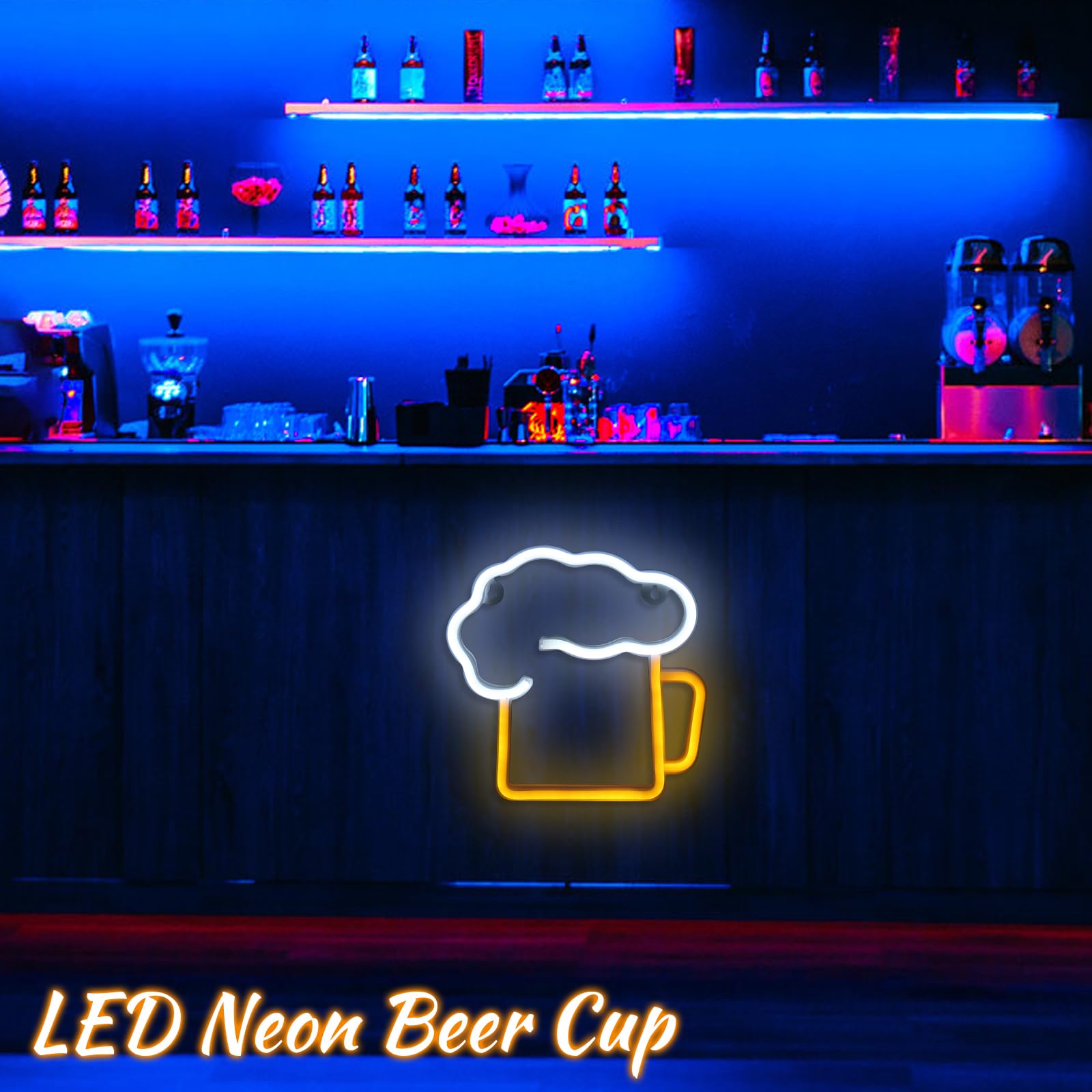 Insegna Neon Birra Cheers Bar LED Dimmerabile - Decorazione Parete Retro