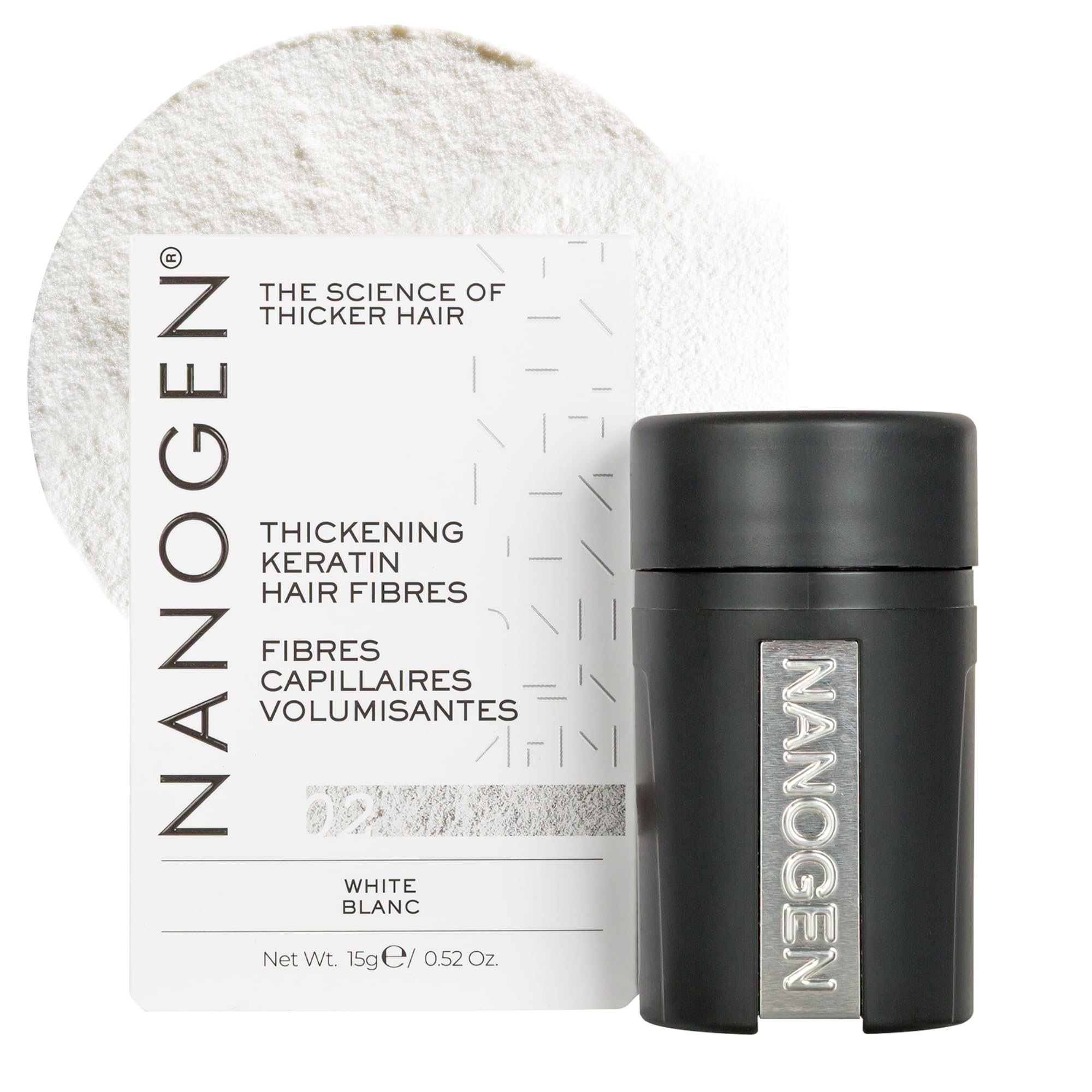 Nanogen Thickening Keratin Hair Fibres White 15G Lloyds Pharmacy