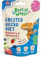 Crested Gecko Diet - Blueberry & Strawberry 60g | Complete Food for Geckos, All Natural, Over 65% Real Fruit, Made in the UK