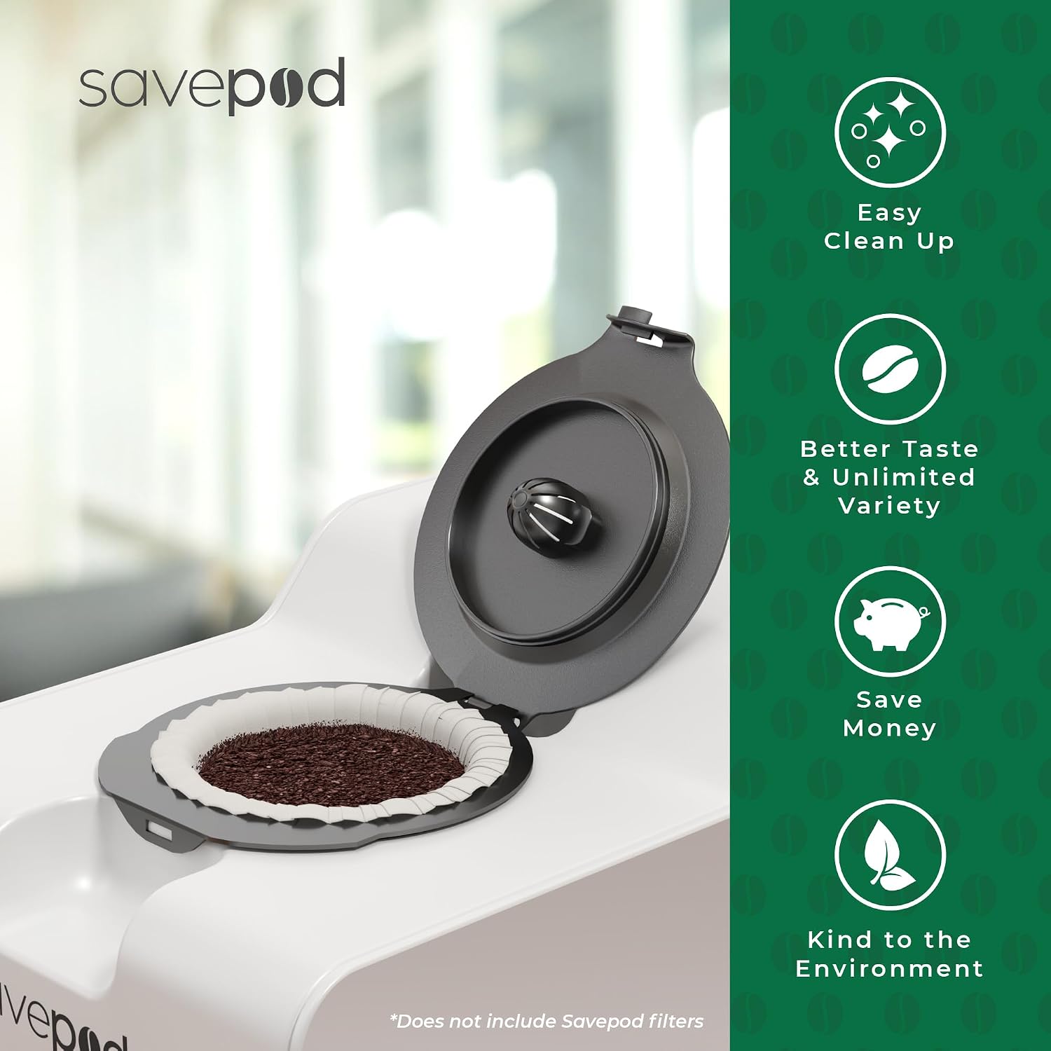 Savepod Replacement Ring for Coffee Filter Dispenser, 1 Hole image 3