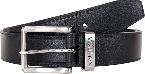 Miniatura 3 de Nautica Men's Casual Leather Belt Everyday Classic Pants Jeans Khakis Chinos Metal Buckle