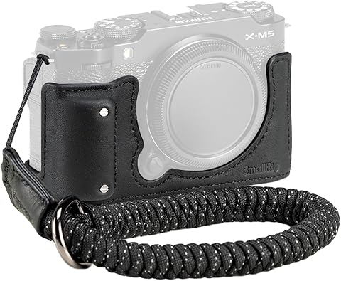 SMALLRIG Estuche de Cuero para FUJIFILM X-M5, Correa para la Muñeca, Material Genuino, Portátil y Protector (Negro) - 4879
