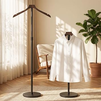 OLV Mannequin Torso, Adjustable Shirt Display Stand 30 to 41 Inches Height, Stable Dress Form Clothing Display Stand for Vendor, Portable Garment Rack for Coat Jacket, Walnut Wood