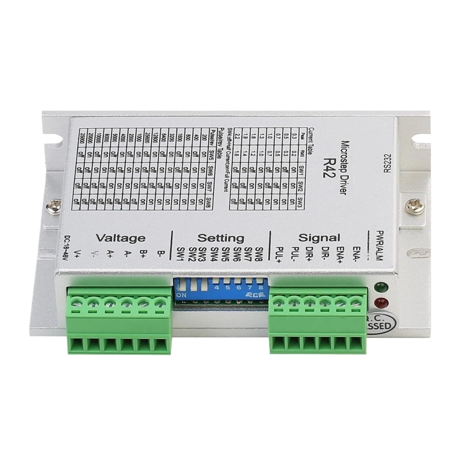 Nema17 24-48VDC R42 2-Phasen-Digital-Schrittmotor-Mikrotreiber-Schrittmotor-Controller