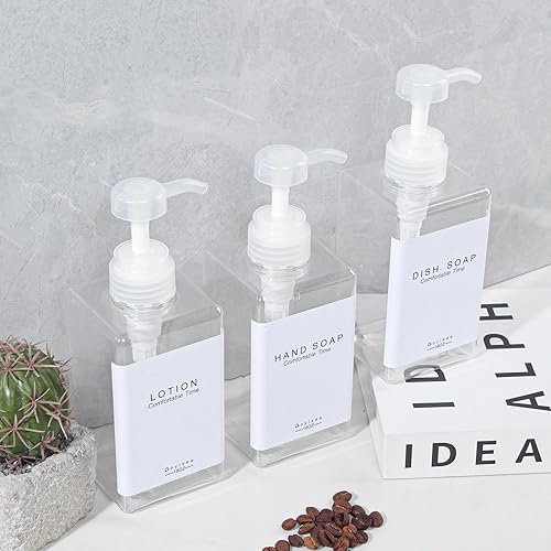 Vista 42 de Botellas recargables de champú y acondicionador para pared de ducha, dispensador de champú y acondicionador con bomba sin taladro