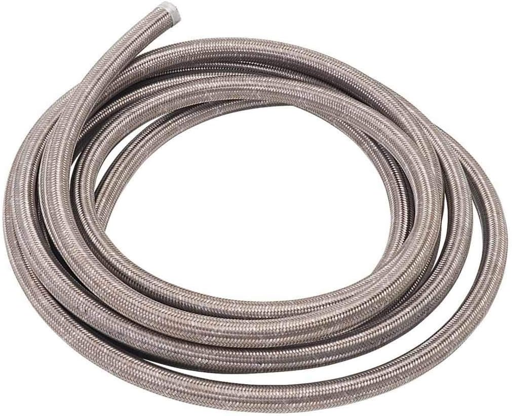 Edelbrock Russell 632220 ProFlex -12AN Stainless Steel Braided Hose - 10 Feet, Silver, 12AN - 0.750 in.