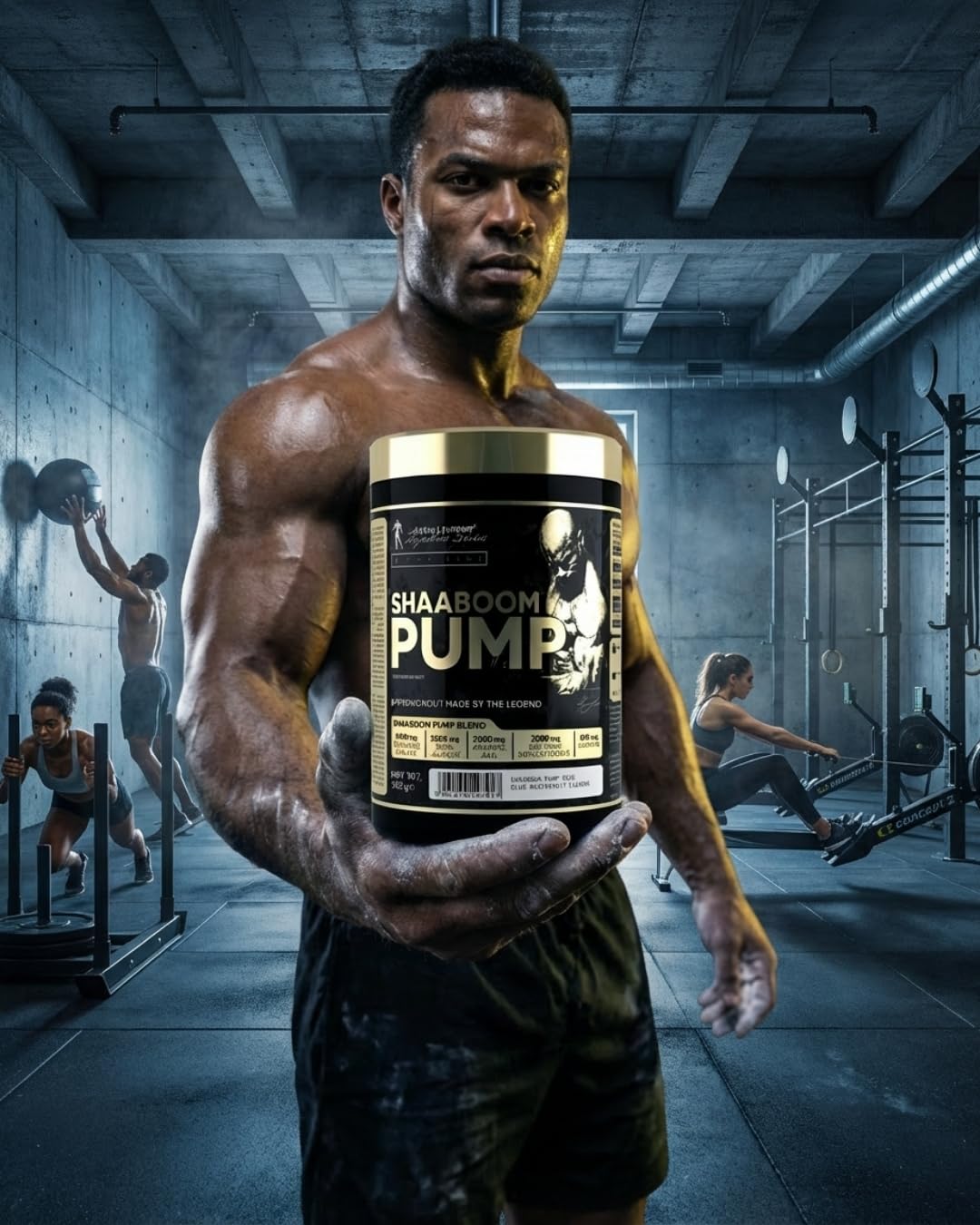 Fitness Authority Kevin Levron SHAABOOM PUMP Black Line Pre-Workout Booster 385g Flavour: Red Fruit Punch Hardcore Pump Training Powder Citruline Beta Alanine Kreatin Arginine Caffeine