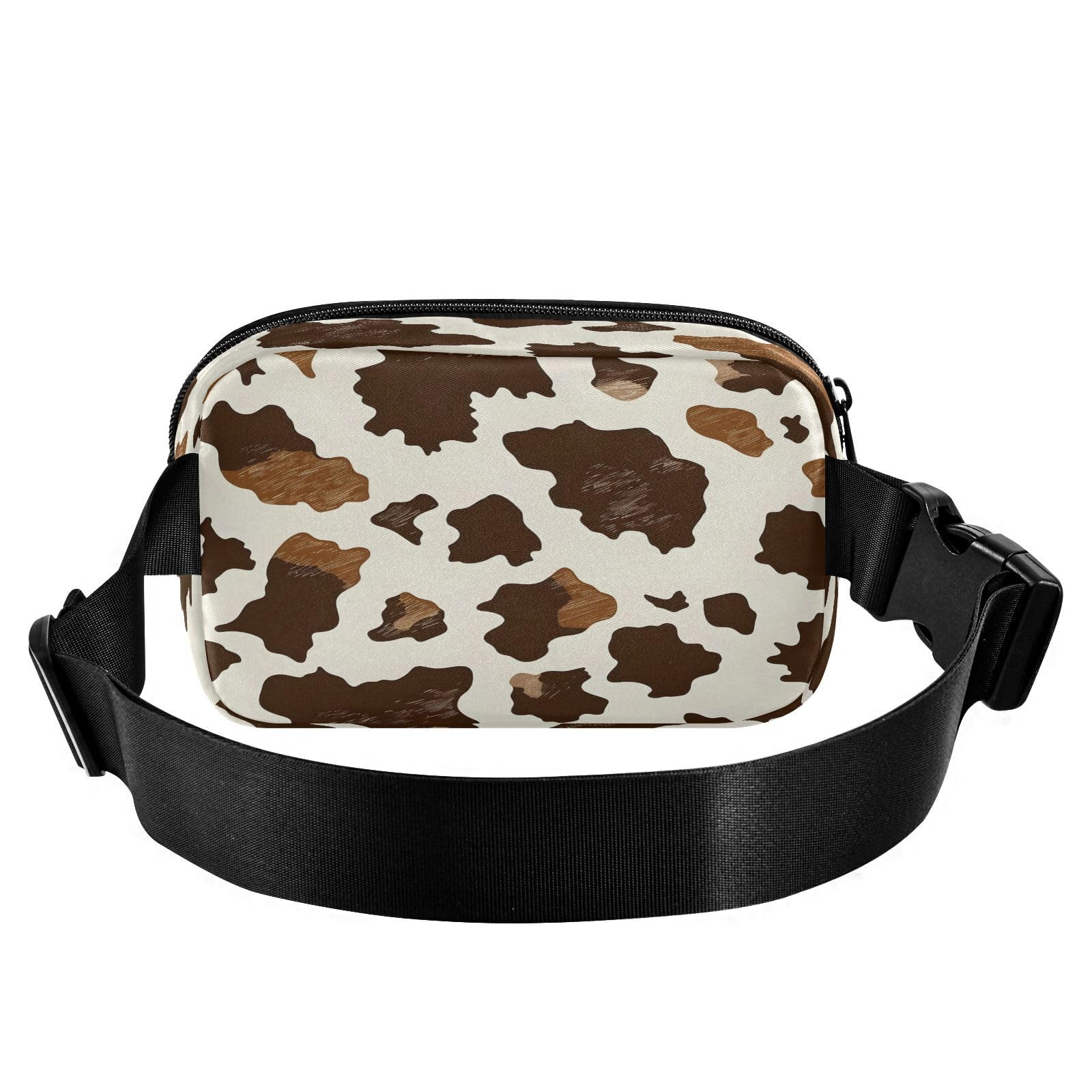 CEBUGI Hiking Mini Waist Packs for Men Women,Cow Print Fashion Water Resistant Fanny Packs with Adjustable Belt for Workout Traveling Running