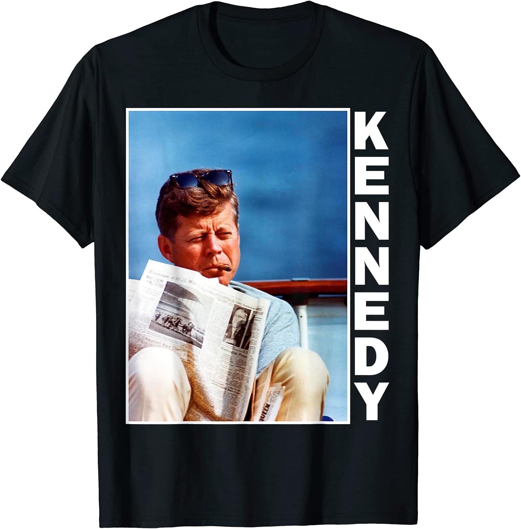 John F Kennedy Cigar Smoking Presidential Souvenir President T-Shirt