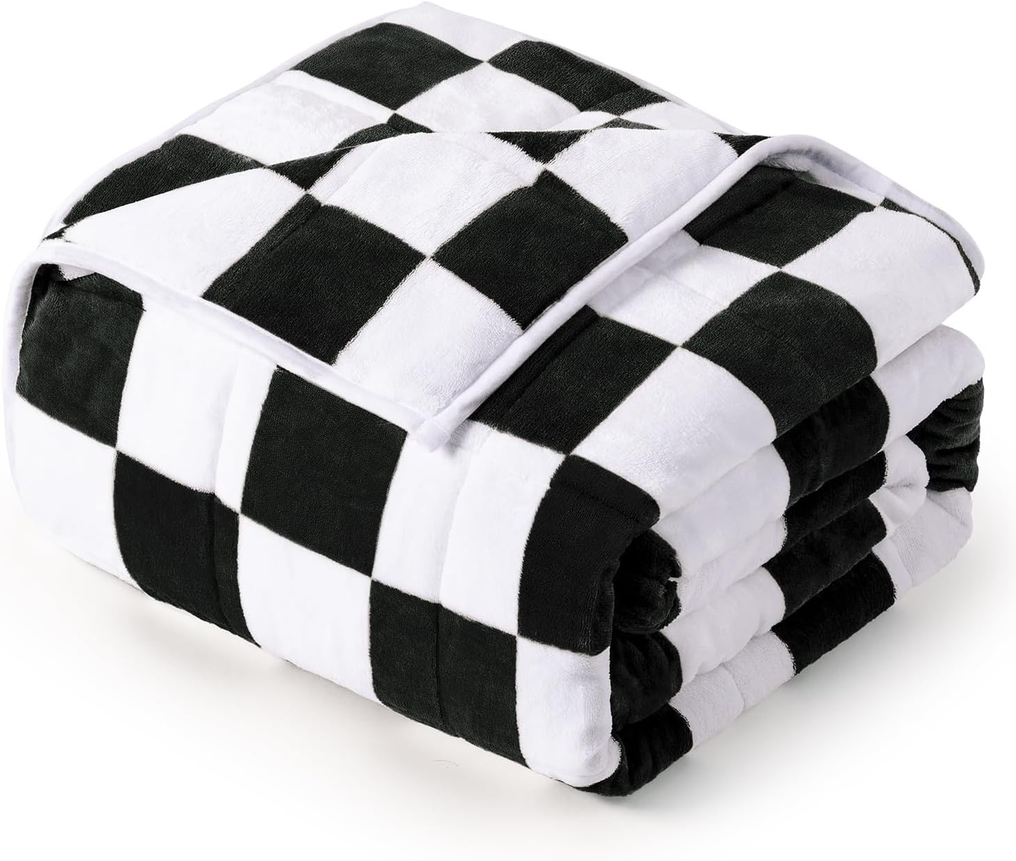 Kaisa Weighted Blanket 20 lbs for Adults, Cozy Soft Dual Sided Flannel Weighted Blankets 20 Pounds for Stress Relief and Sleep Promotion, Ideal Gifts, 60″x80″, Black