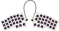 YMDK Kit de teclado dividido Corne V4.1 46 teclas ergonômicas Hotswappable 40% layout 3D PLA RGB QMK frasco todas as teclas programáveis mini teclado independente para jogos