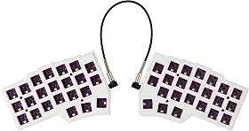 YMDK Kit de teclado dividido Corne V4.1 46 teclas ergonômicas Hotswappable 40% layout 3D PLA RGB QMK frasco todas as teclas programáveis mini teclado independente para jogos
