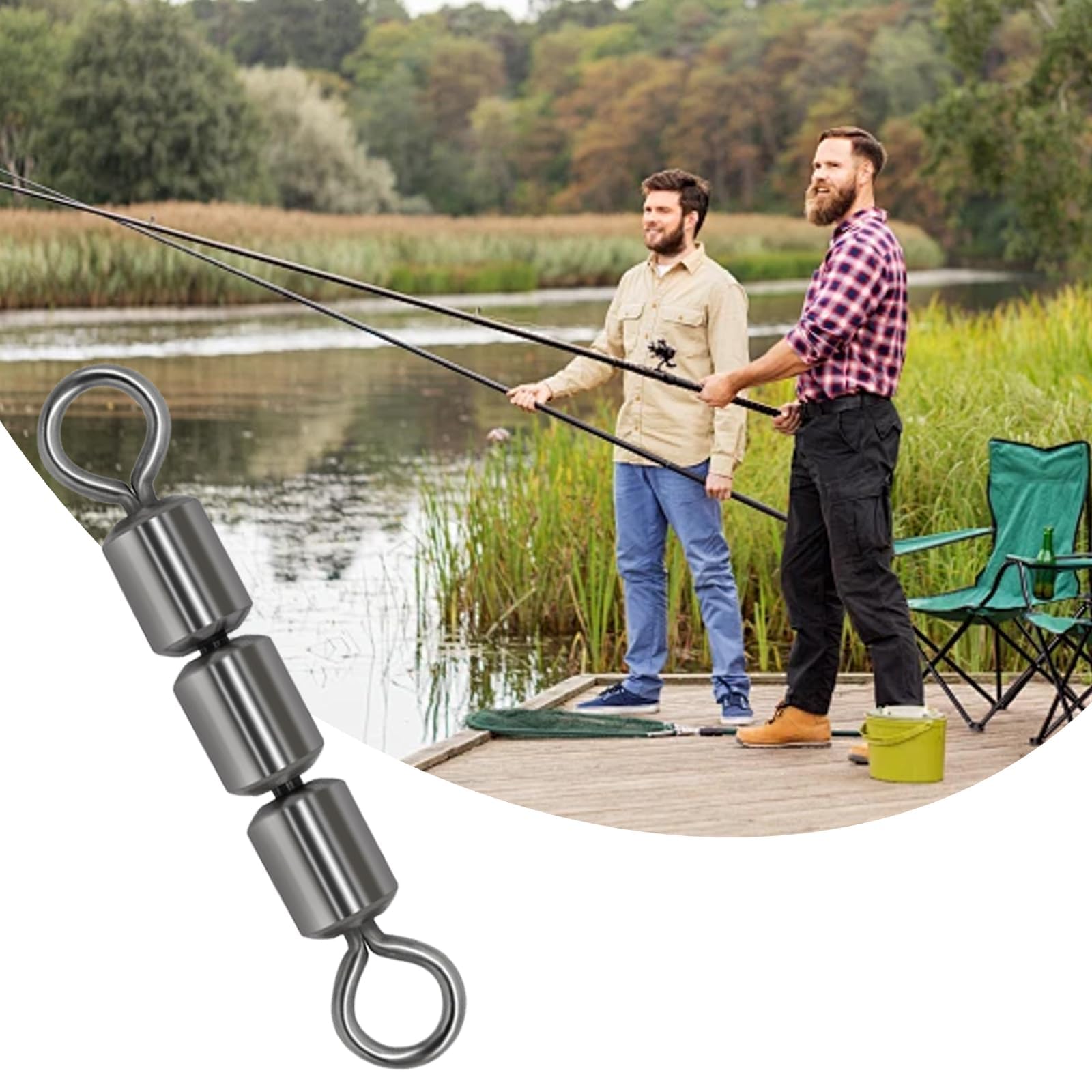 émerillon Acier Inoxydable Lot 20 émerillons Pêche - Connecteurs Acier Pour Pêche Carpe Et Mer Roulement Billes Pêche